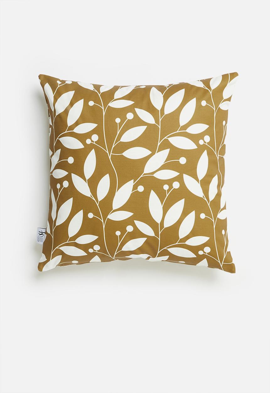 Sixth Floor - Vision printed cushion cover - mustard