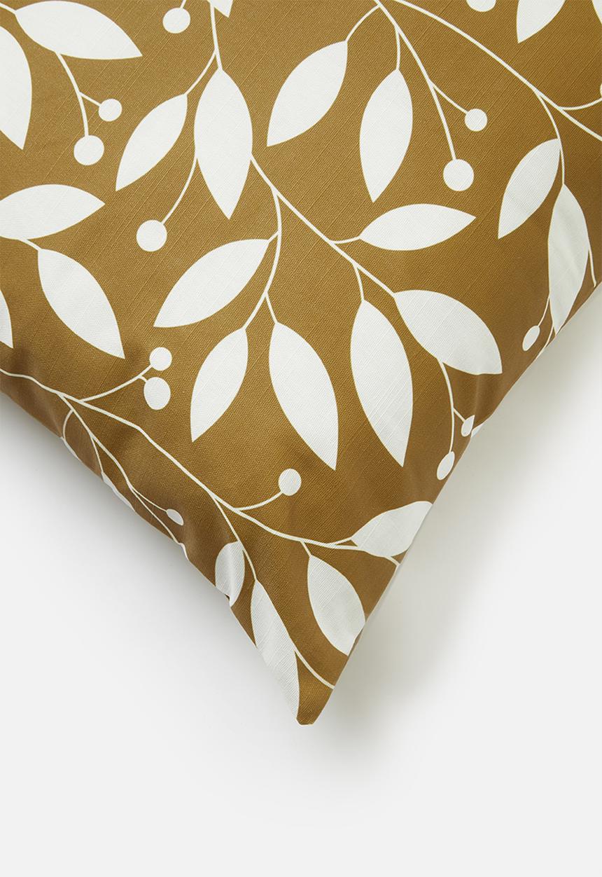 Sixth Floor - Vision printed cushion cover - mustard