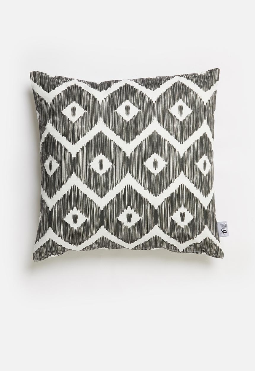 Sixth Floor - Tactile printed cushion cover - black