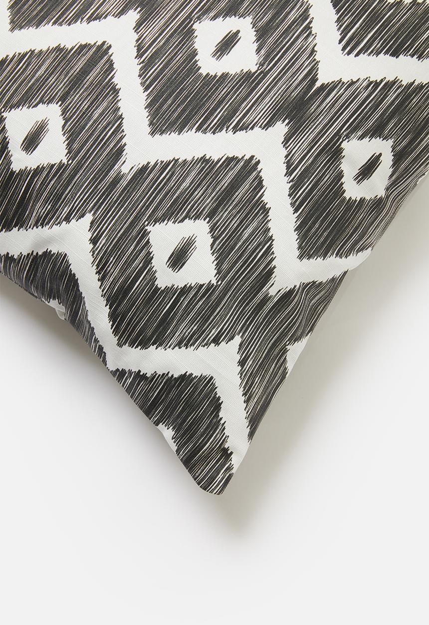 Sixth Floor - Tactile printed cushion cover - black