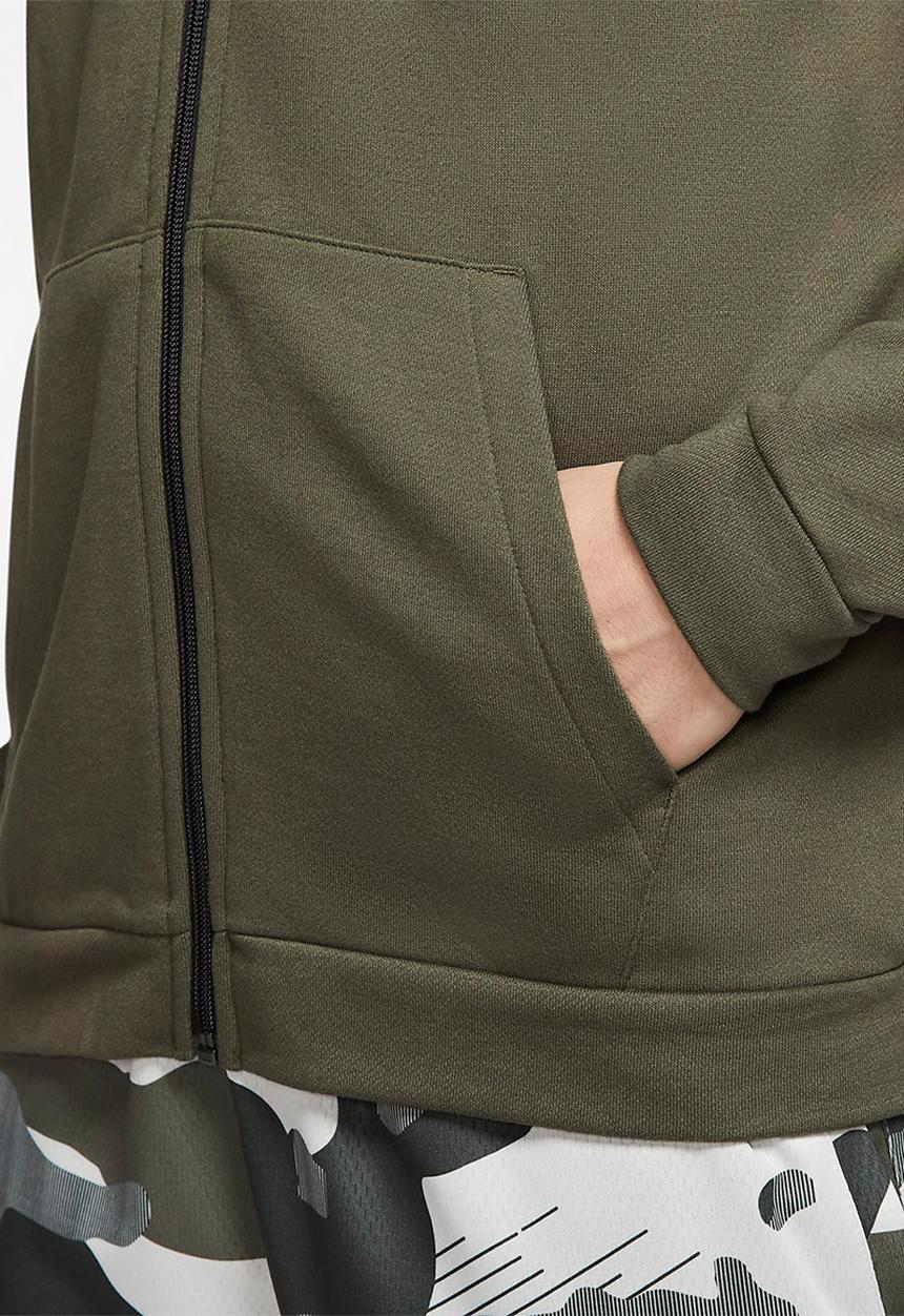 Nike - Dry full zip fleece hoodie - khaki