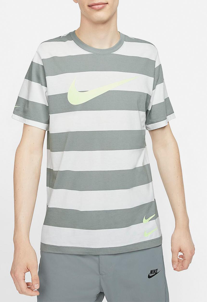 Nike - Nsw swoosh stripe short sleeve tee - grey 