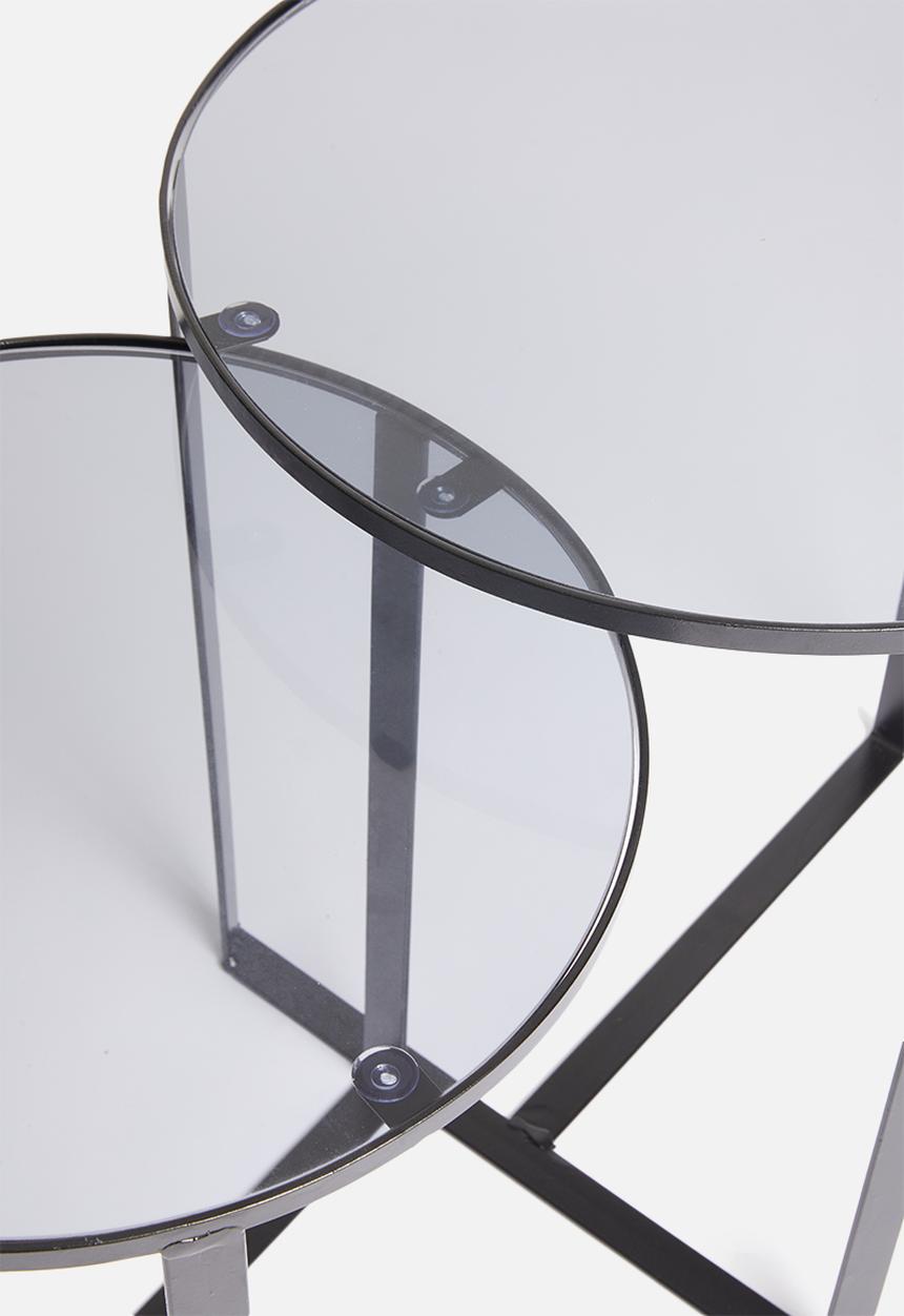 Excellent Houseware - Liam side table set of 2 - black 