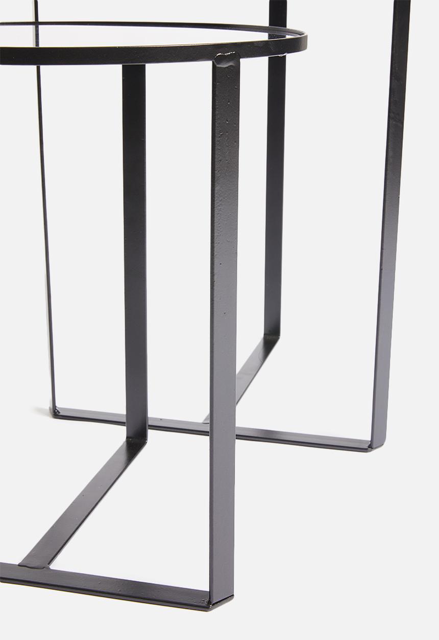 Excellent Houseware - Liam side table set of 2 - black 