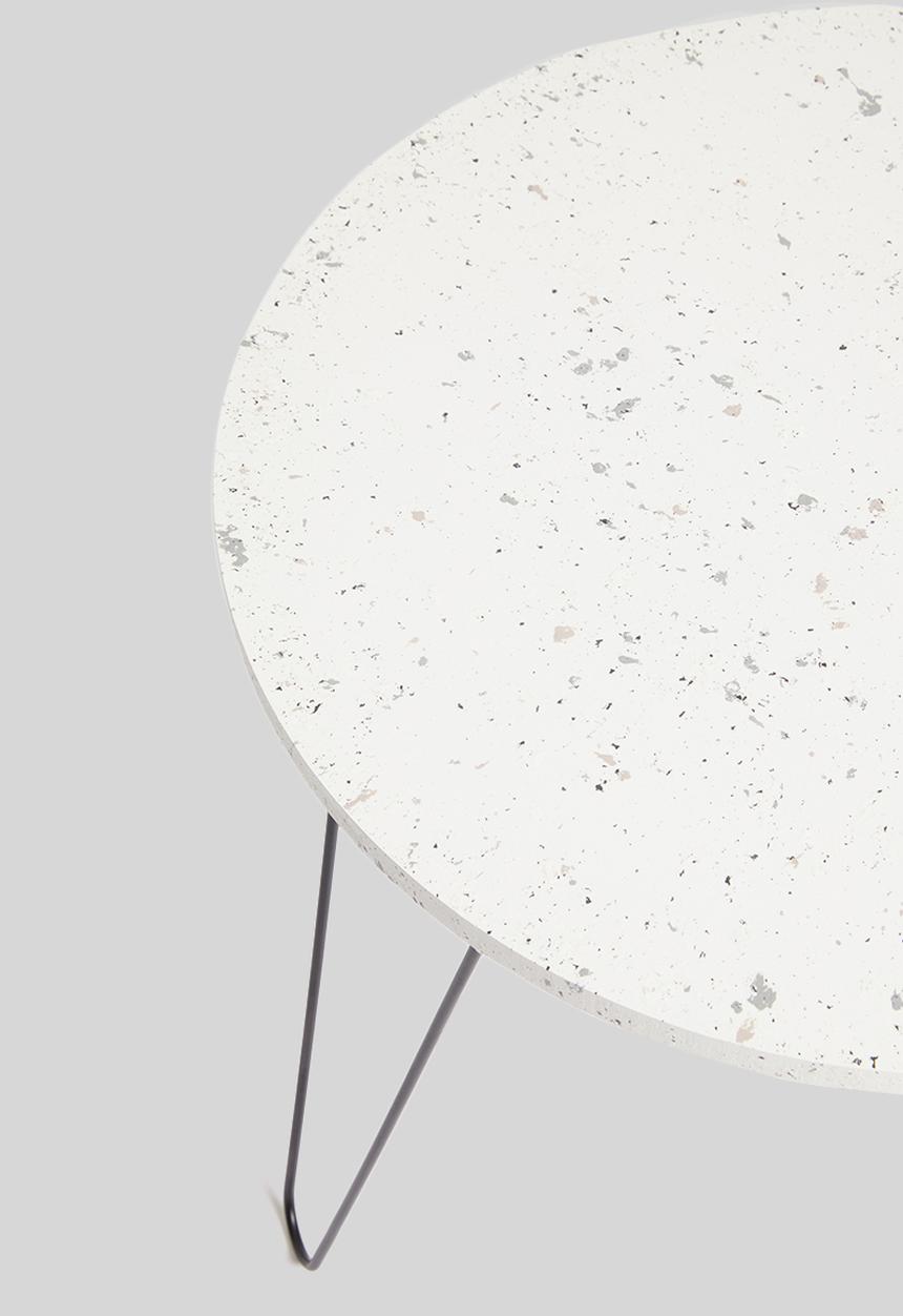 Excellent Houseware - Marble side table - white 