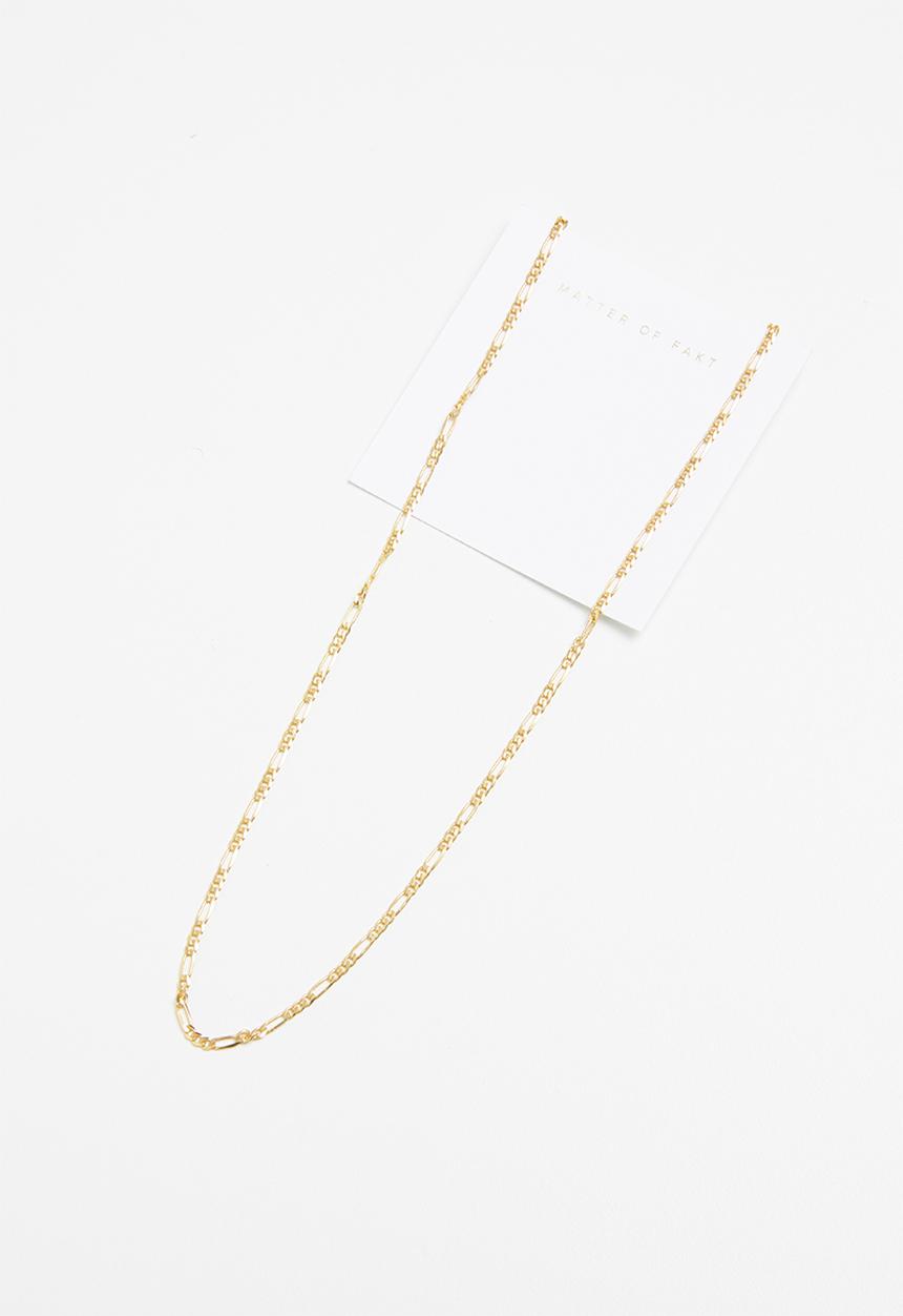 Matter of Fakt - Italian curb gold plated chain necklace - gold