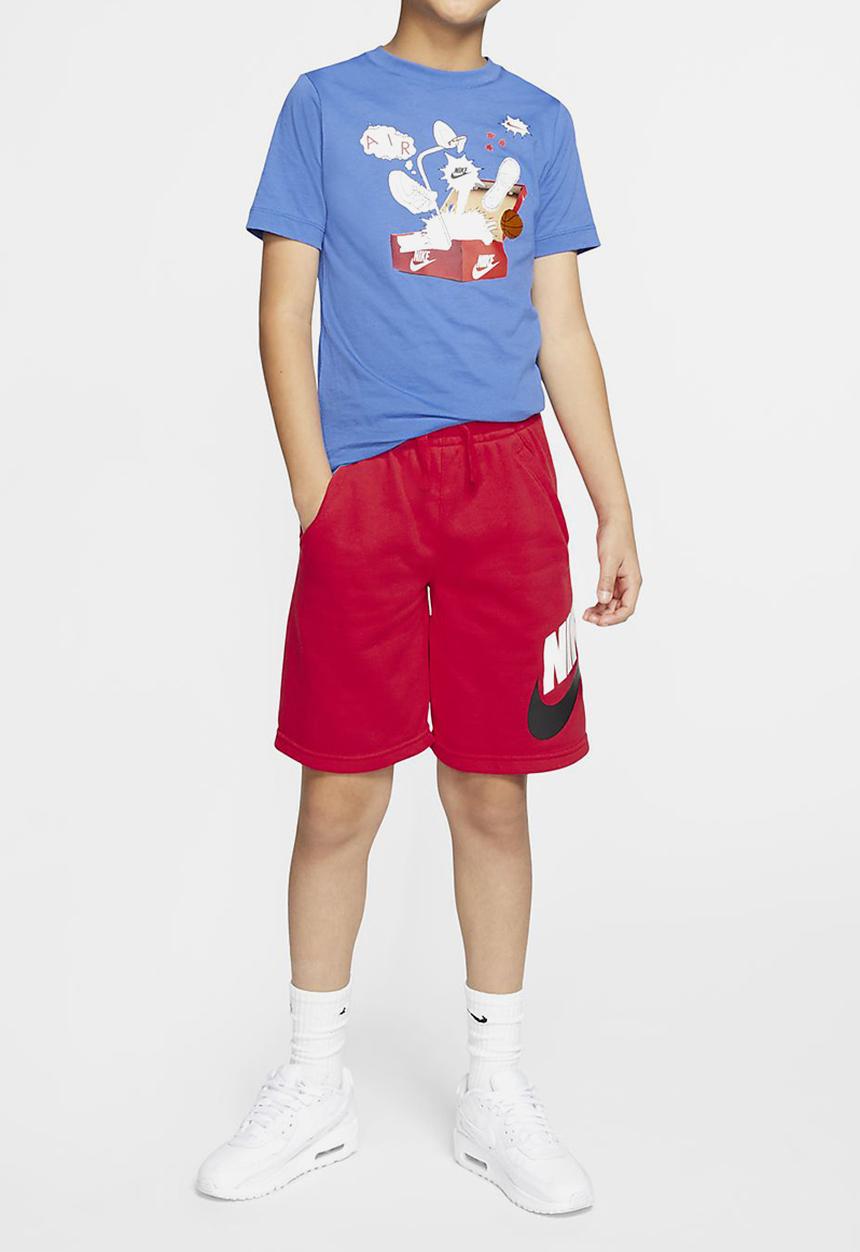 Nike - Bb nsw tee shoebox af1 - blue & red