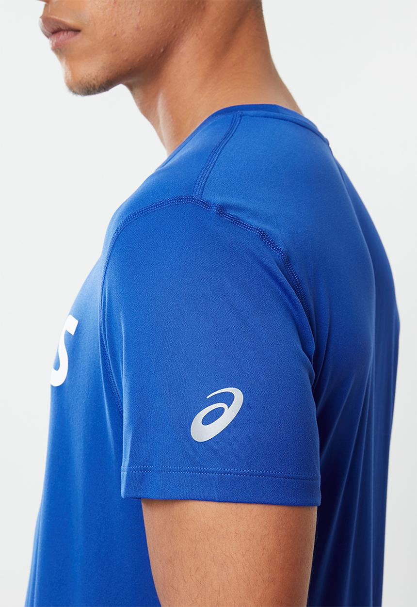 ASICS - Silver Asics tee - blue & brilliant white