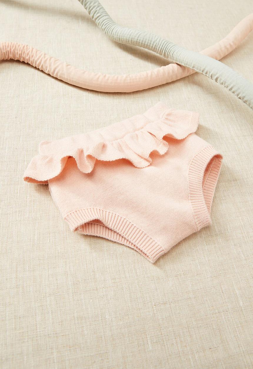 MANGO - Trousers frufru - rose