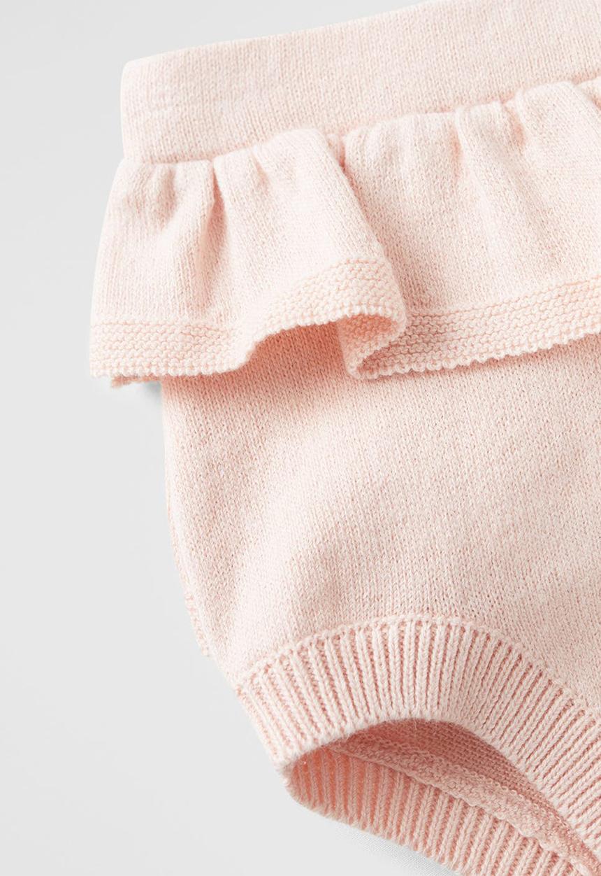 MANGO - Trousers frufru - rose