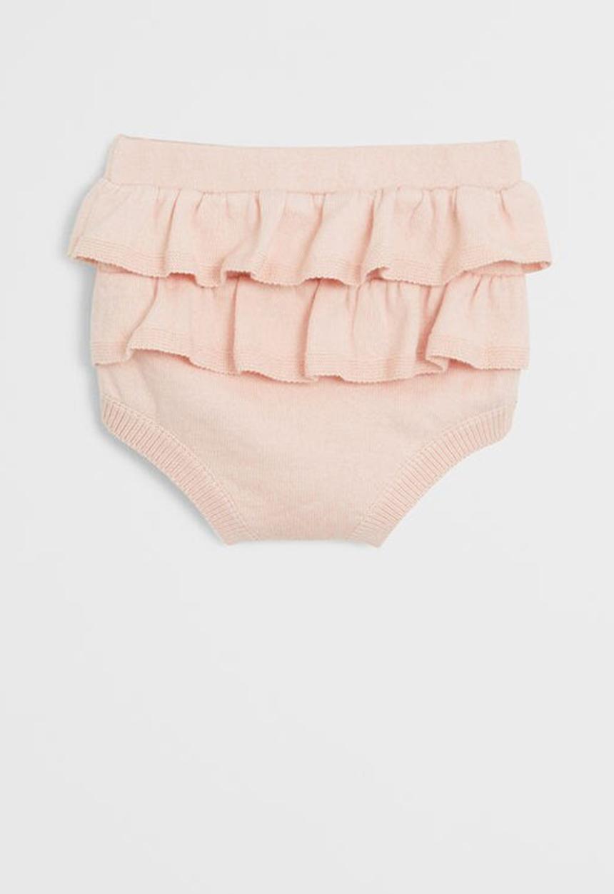 MANGO - Trousers frufru - rose