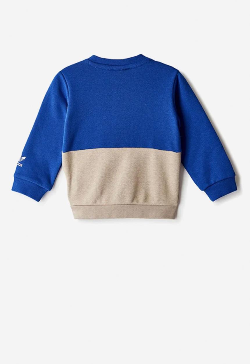 adidas Originals - Big trefoil crew - white & blue