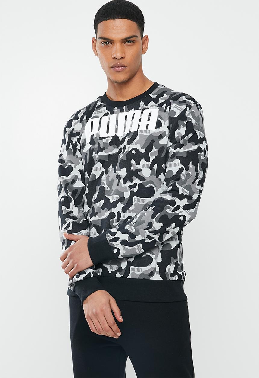 PUMA - Rebel camo crew top - puma black