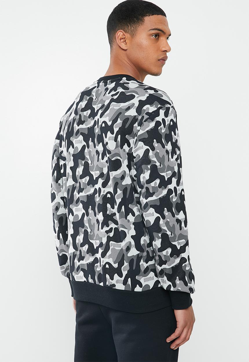 PUMA - Rebel camo crew top - puma black