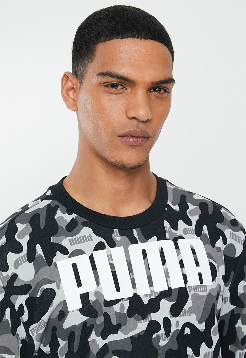 PUMA - Rebel camo crew top - puma black