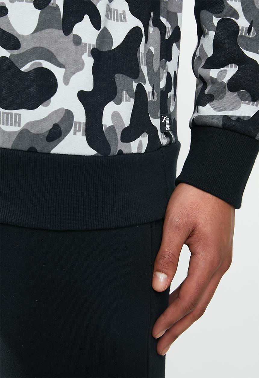 PUMA - Rebel camo crew top - puma black