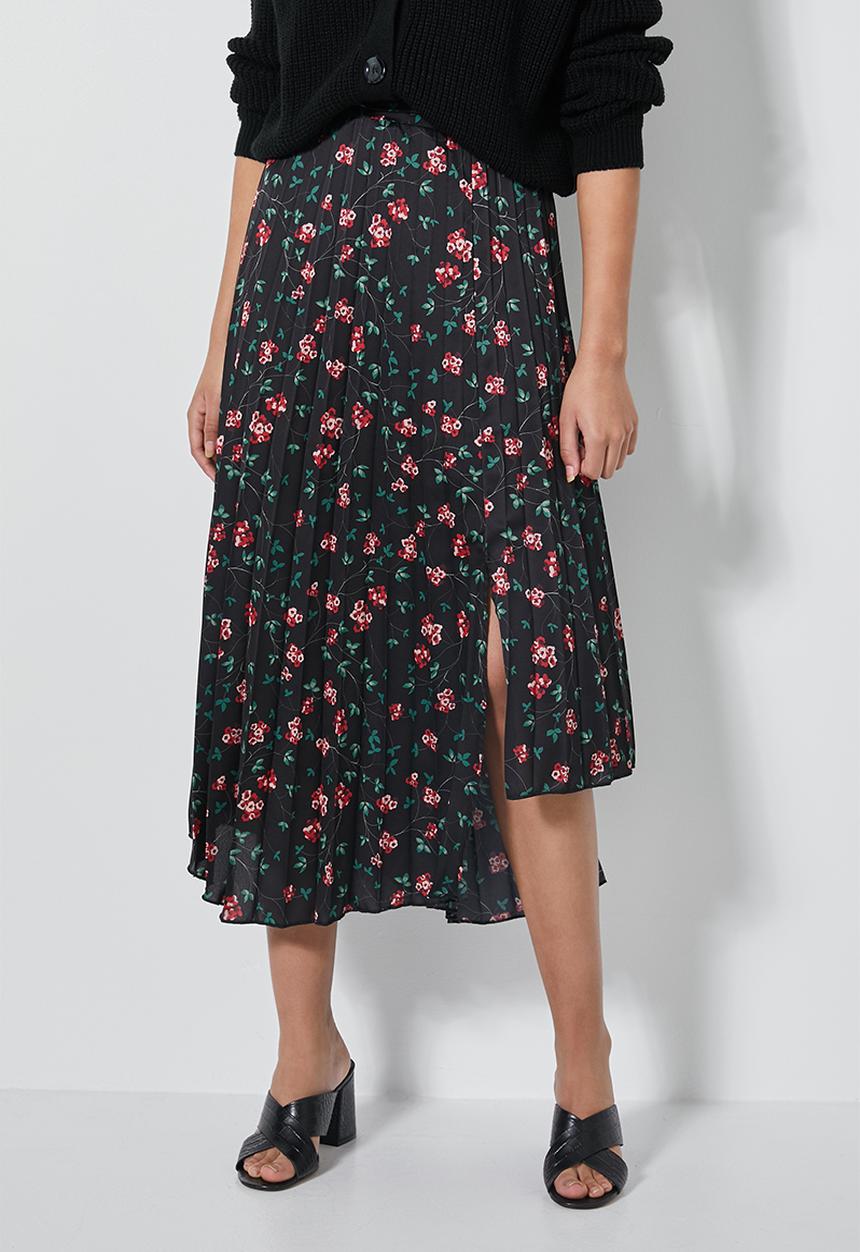 Superbalist - Asym pleated midi skirt - multi 