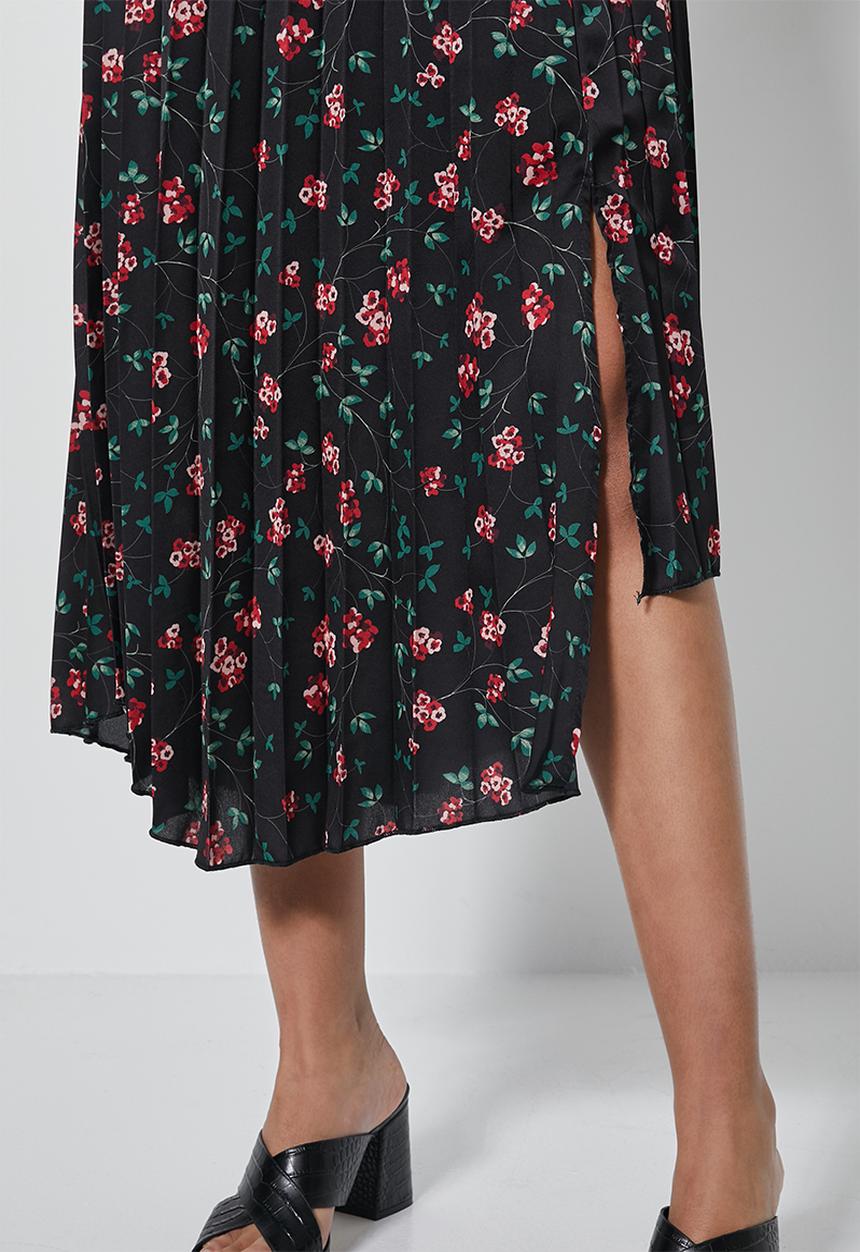 Superbalist - Asym pleated midi skirt - multi 