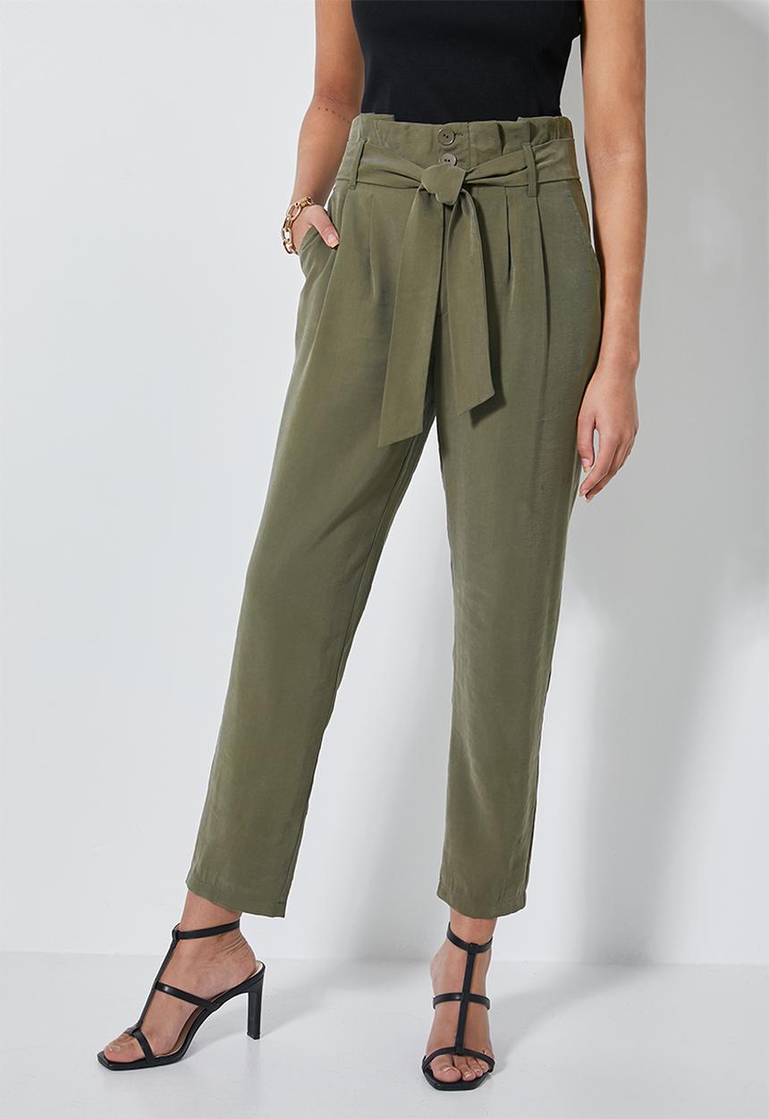 Superbalist - Premium paperbag trousers - khaki