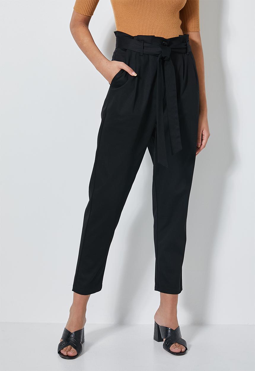 Superbalist - Paperbag pant - black