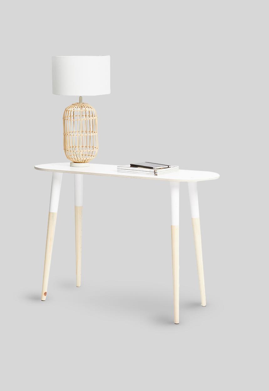 Native Decor - Pill console table - white