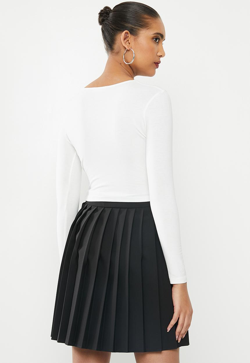 Blake - Wrap crop top - white