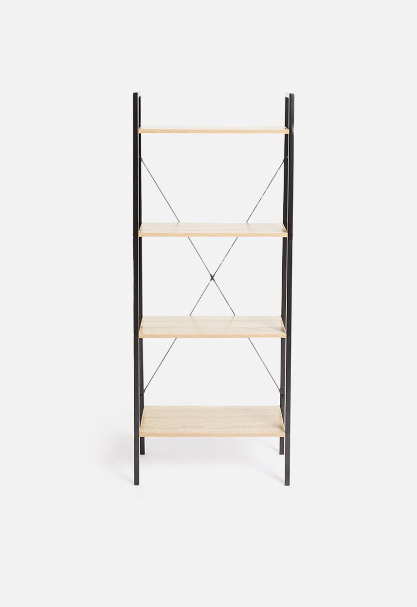H&S - Metal bookcase - natural & black 