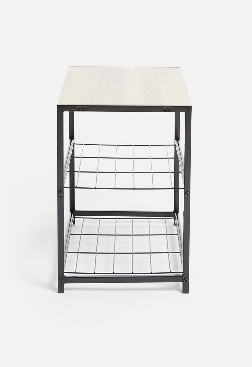 Storage Solutions - Shoe rack - black & natural