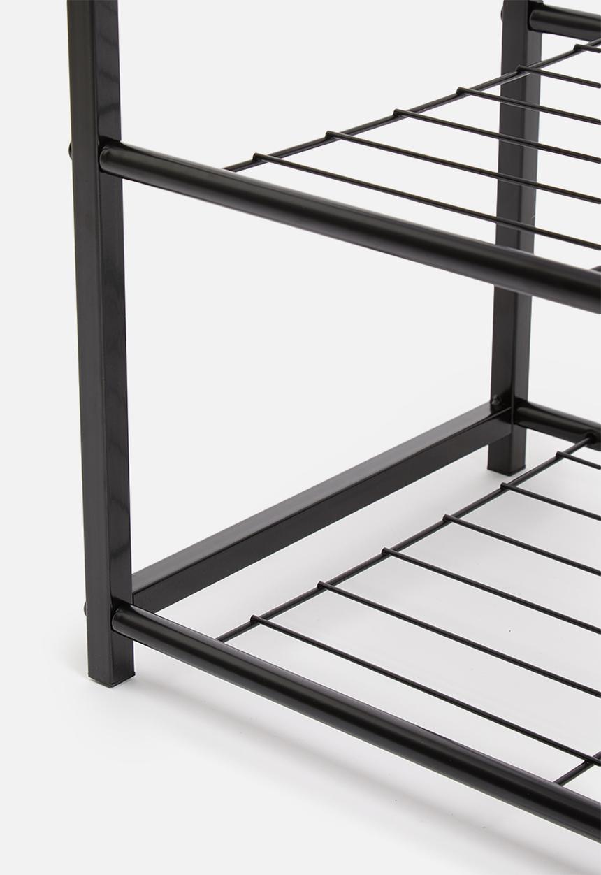 Storage Solutions - Shoe rack - black & natural