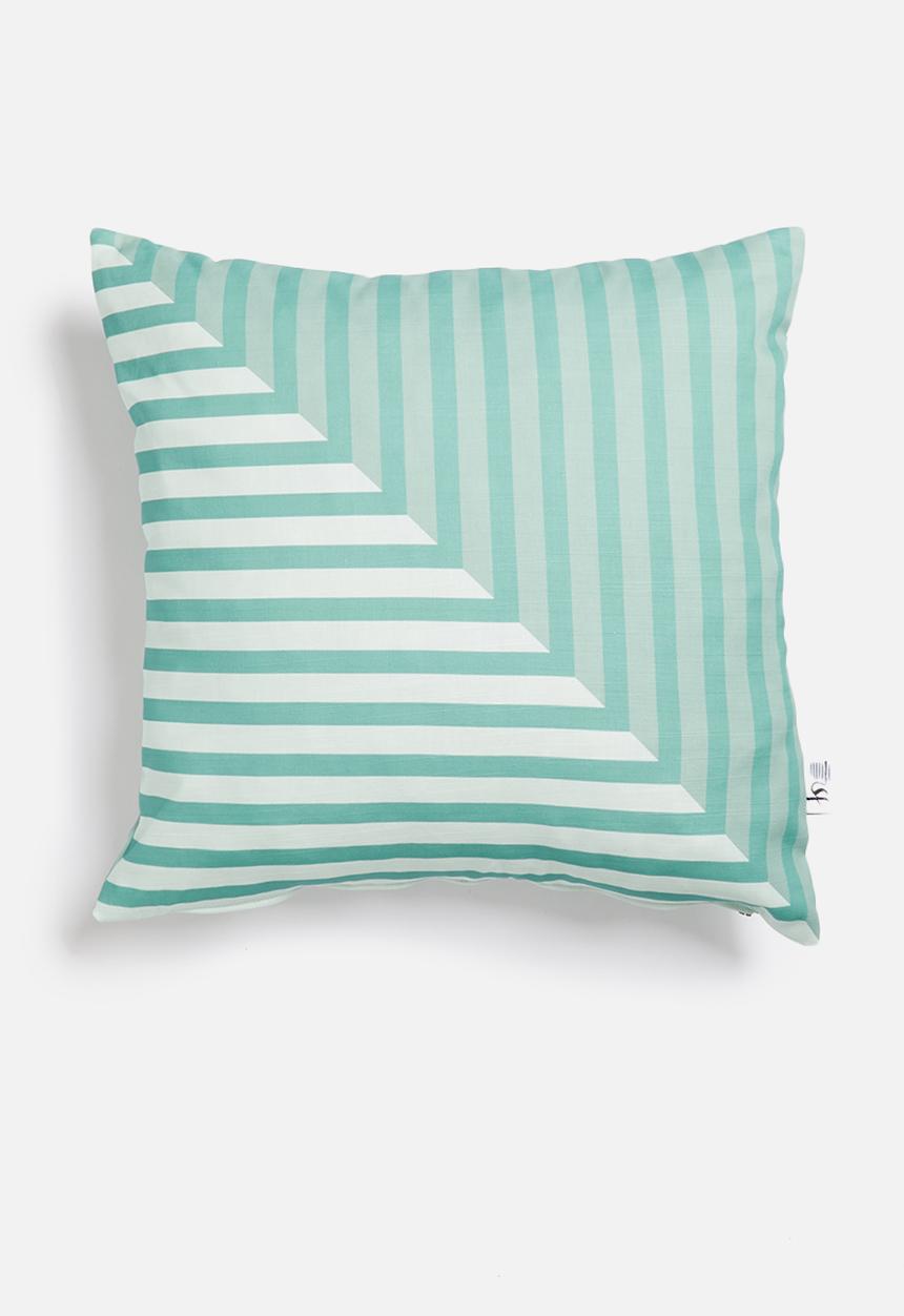 Sixth Floor - Tara cushion cover - blue & teal