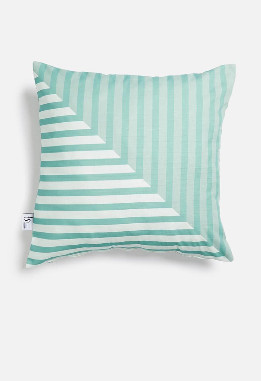 Sixth Floor - Tara cushion cover - blue & teal