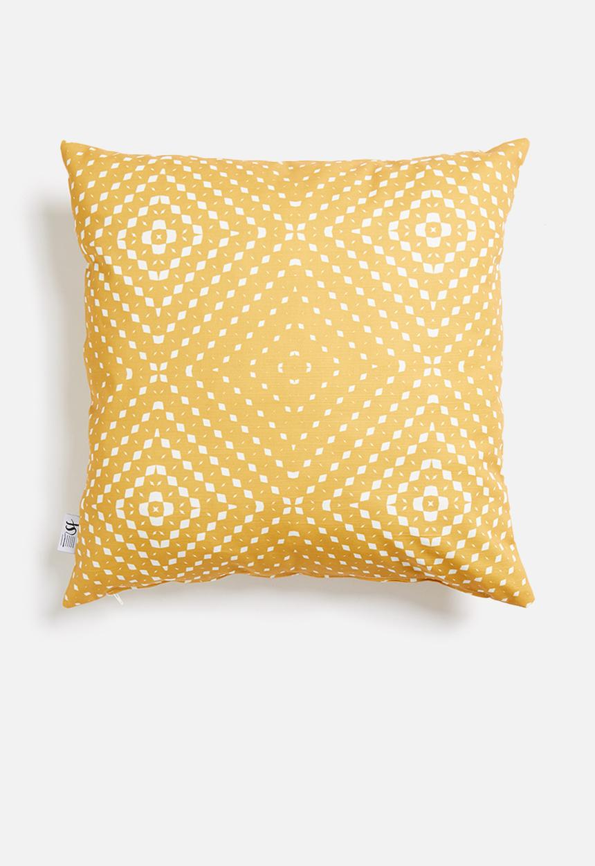 Sixth Floor - Dina cushion cover - yellow & white