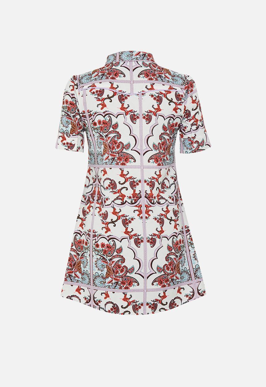 Glamorous - Petite puff sleeve paisley tunic - multi
