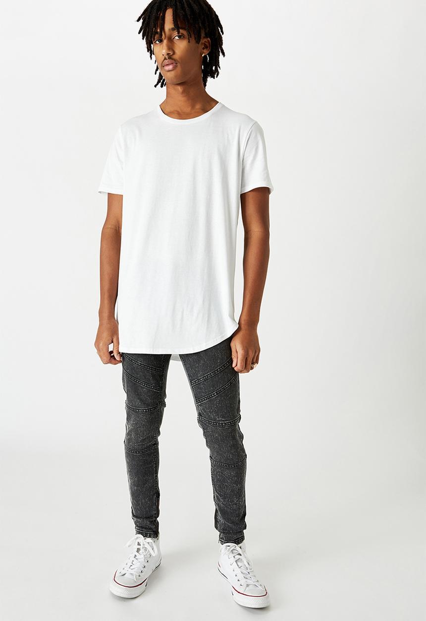 Factorie - Zip panel super skinny jean - black acid wash