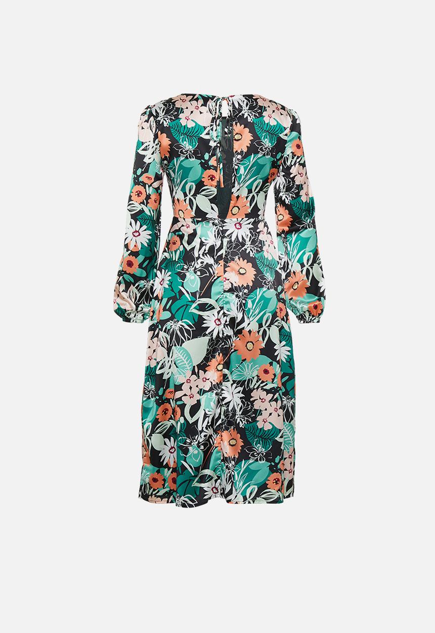 Glamorous - Petite long sleeve floral midi dress - multi