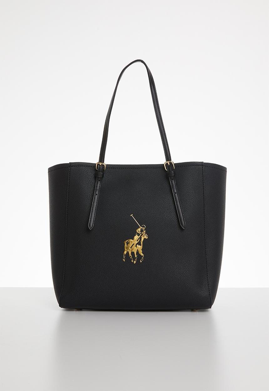 POLO - Lyon pebble tote - black