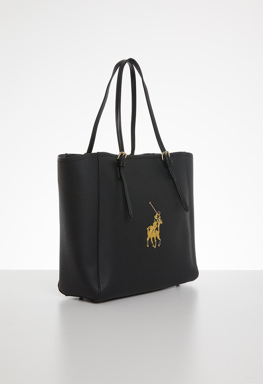 POLO - Lyon pebble tote - black