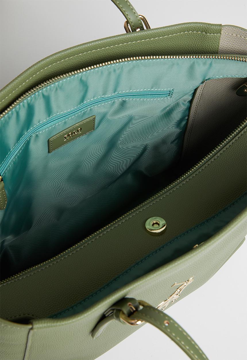 POLO - Lyon pebble tote - green