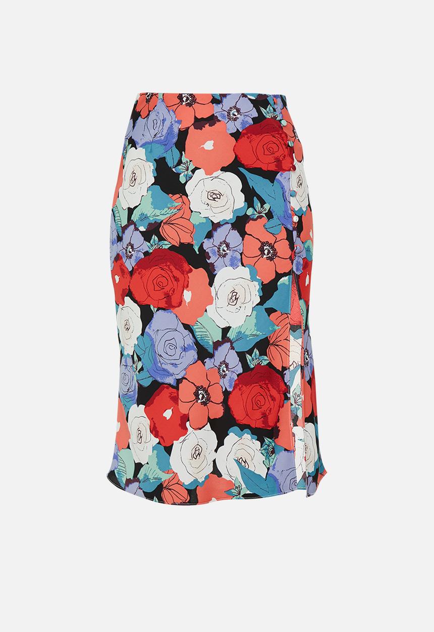 Glamorous - Petite large floral pencil skirt - multi