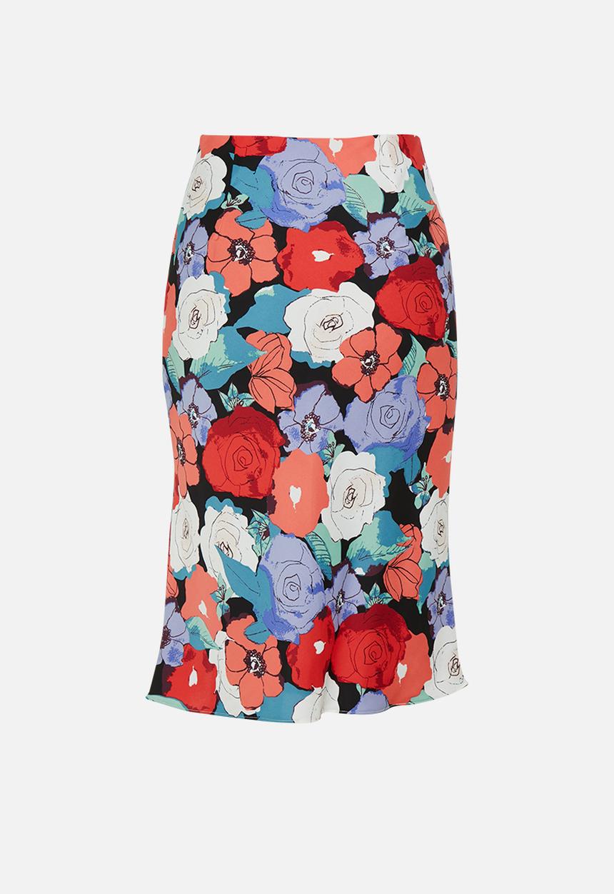 Glamorous - Petite large floral pencil skirt - multi