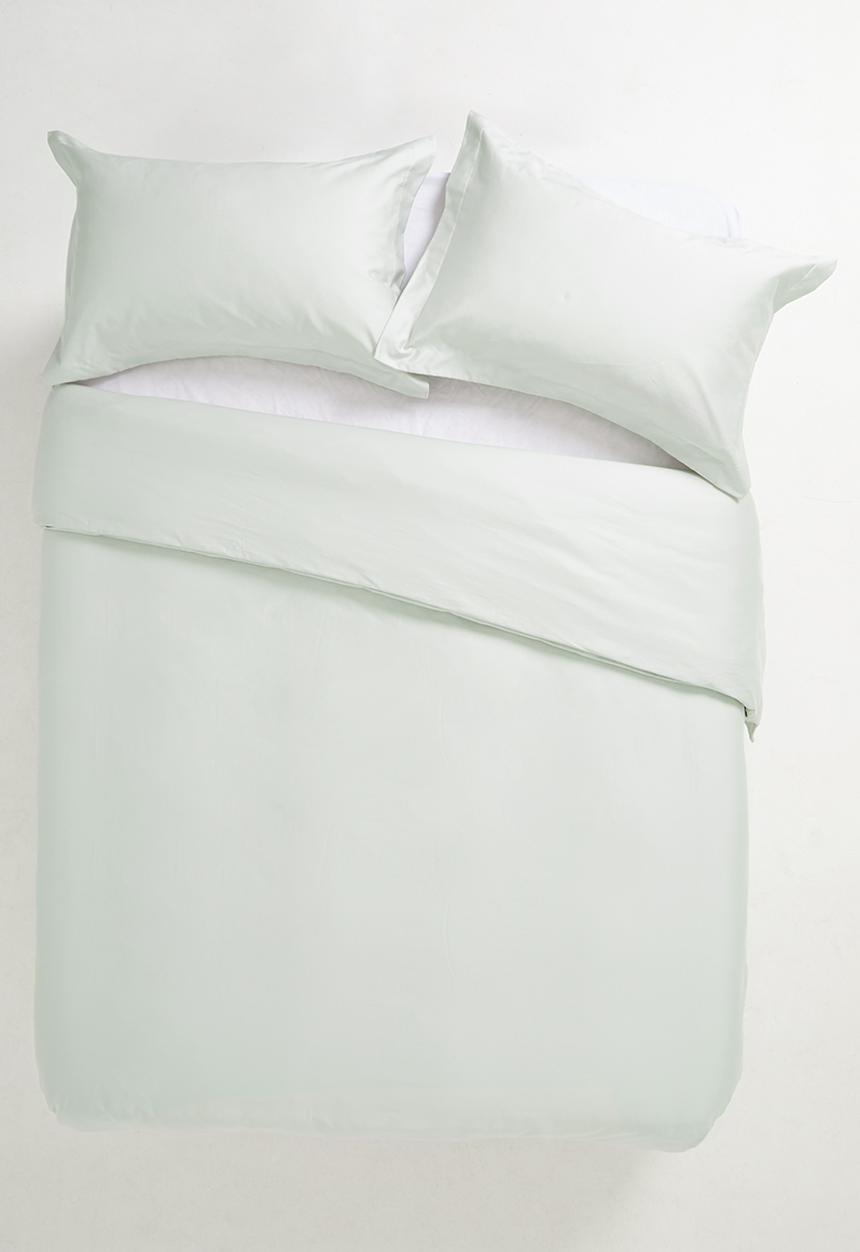 Sheraton Textiles - 400tc Egyptian cotton oxford duvet cover set - sea foam green
