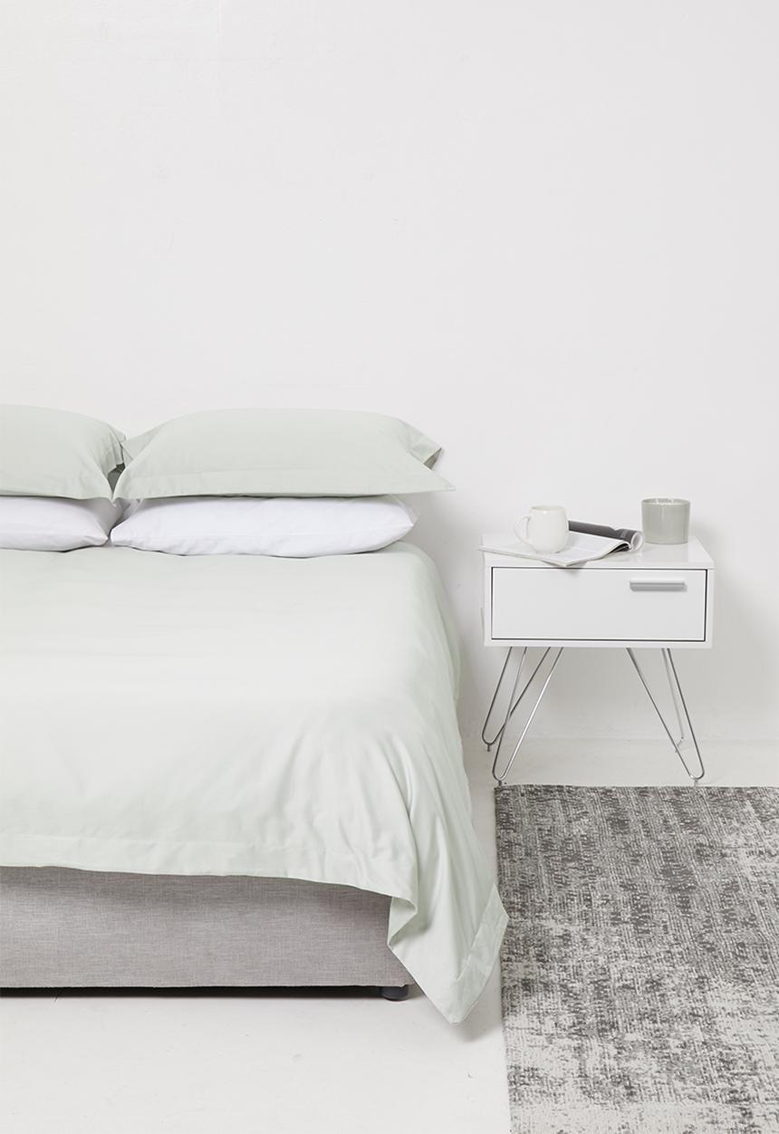 Sheraton Textiles - 400tc Egyptian cotton oxford duvet cover set - sea foam green