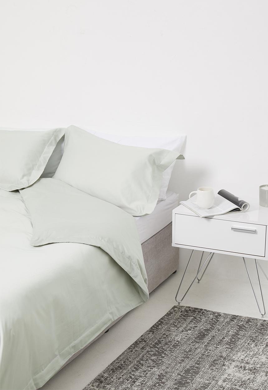 Sheraton Textiles - 400tc Egyptian cotton oxford duvet cover set - sea foam green