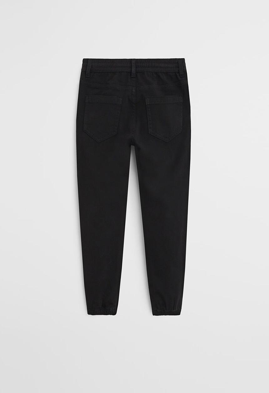 MANGO - Trousers cord  - black