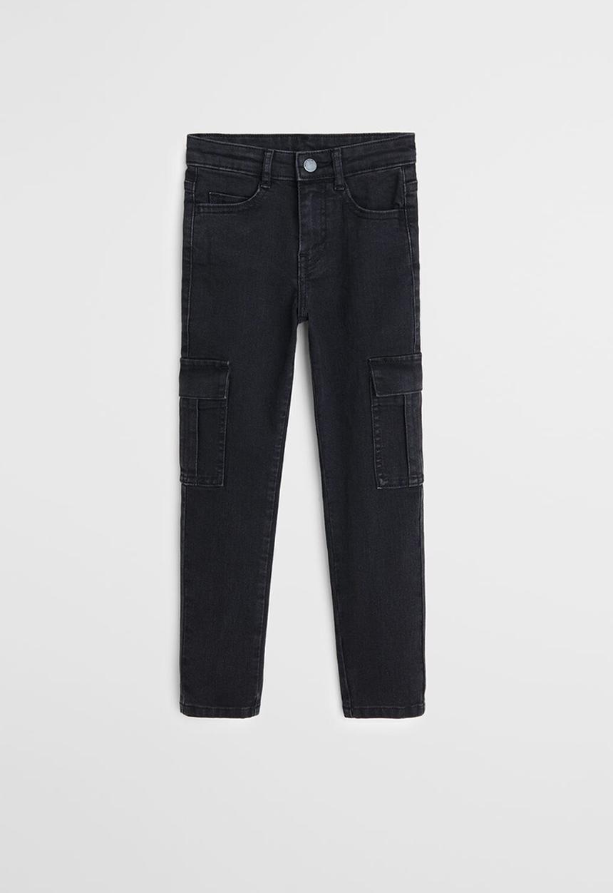 MANGO - Jeans cargo - black