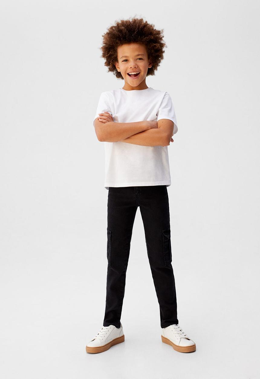 MANGO - Jeans cargo - black