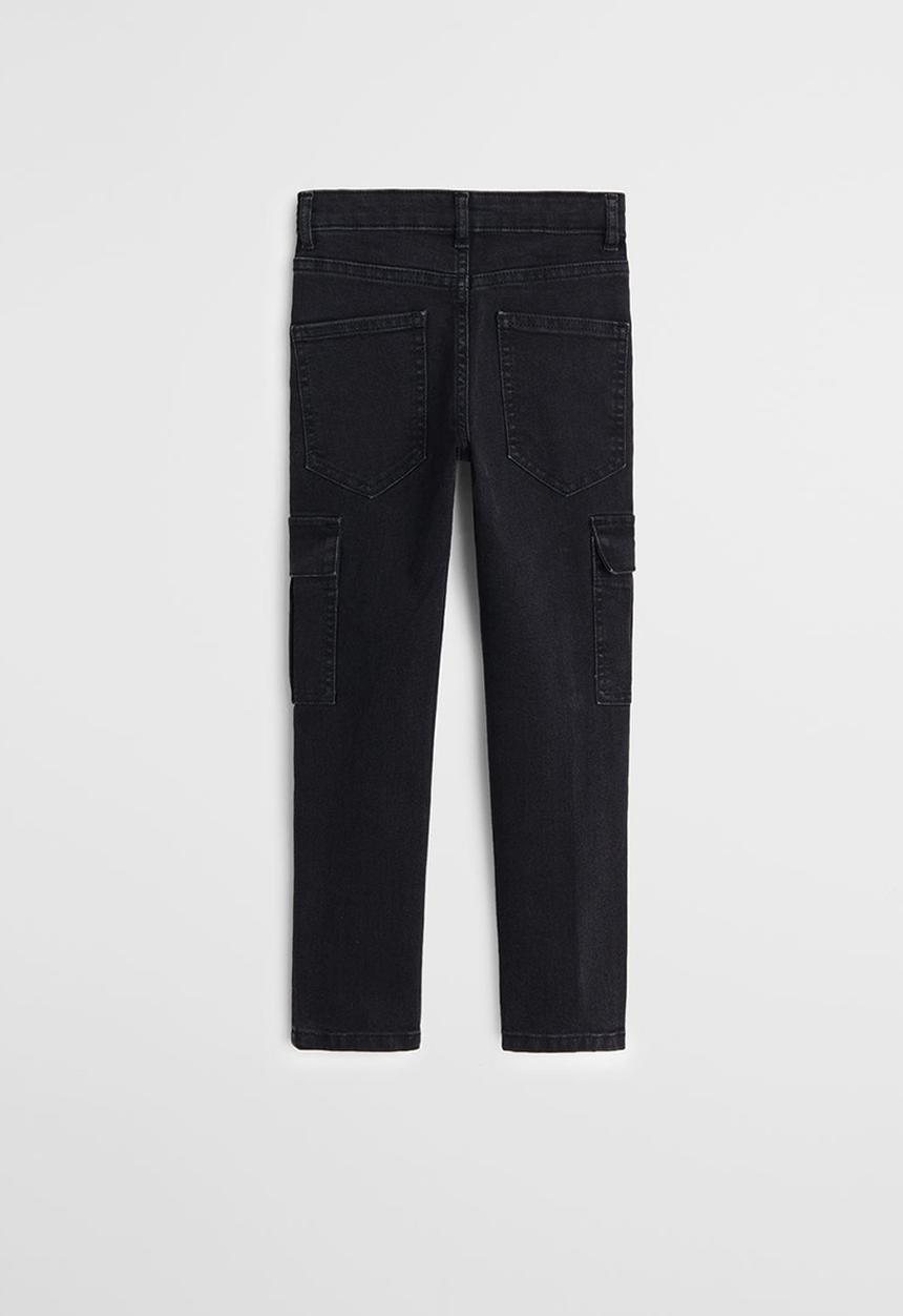 MANGO - Jeans cargo - black