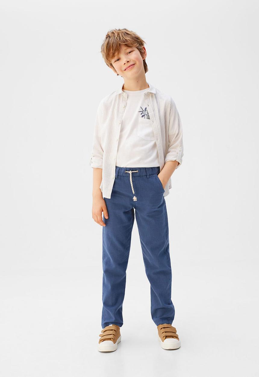 MANGO - Trousers nico6 - blue