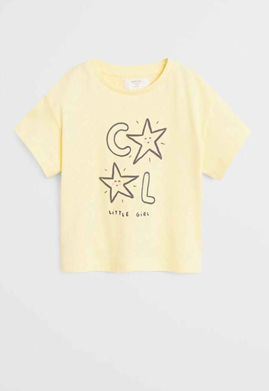 MANGO - T-shirt easy - yellow