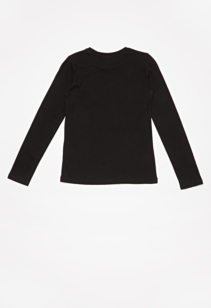 GUESS - Long sleeve heart Guess tri tee - black